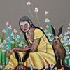 Lady in Chamomile with Rabbits