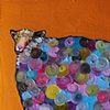 Tiny Sheep Bust in Orange