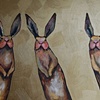 Three Rabbits in Bronze