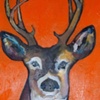 Buck Bust in Orange