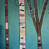 Birch Trees in Emerald Green