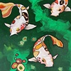3 Koi in Greens
