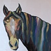 Horse in Super Light Metallic Pink