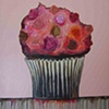 Chocolate Cupcake with Pink Frosting and Chocolate Cherry Sprinkles in Pink