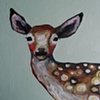 Sparkly Fawn in Metallic Green Opal