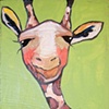 Tiny Giraffe in Lime Green
