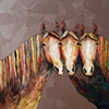 Horse Trio in Metallic Graphite Violet