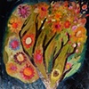 Flowering Tree in Prussian Blue