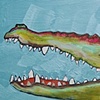 Crocodile in Metallic Blue