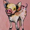 Tiny Pig in Sweet Metallic Pink