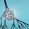 Nest with Sparkly Eggs