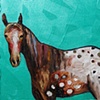 Tiny Appaloosa in Metallic Turquoise
