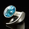 Blue Topaz Mermaid Ring