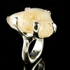 Captured Yellow Citrine Rock Ring, OOAK 