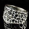 Tapered Sponge Men's Ring in Sterling Silver