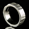 Saw Cut Wedding Ring in Palladium