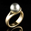 Black Tahitian Pearl 14k Gold Ring