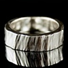 Saw Cut Textured Ring in Sterling Silver