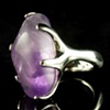 Captured Purple Amethyst Rock Ring