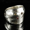 "Three Of Us", Flow Ring with 3 Coffee Diamonds