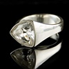 Ice Tetra Sterling Silver Ring with White Topaz