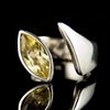 Lemon Citrine Marquise Ring, Sterling Silver