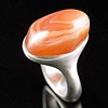 Orange Carnelian Tumbled Stone Ring