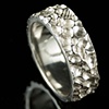 Crater Texture Ring in Sterling Silver