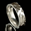 Chisel Texture Wedding Ring in Silver