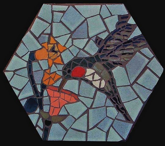 Tile Hummingbird Stepping Stone