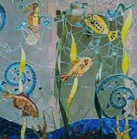 Glass and Mirror Mosaic Mural