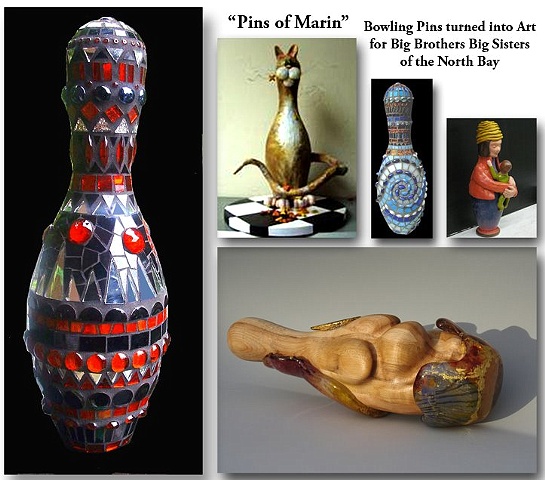 Working on my bowling pin for Pins of Marin