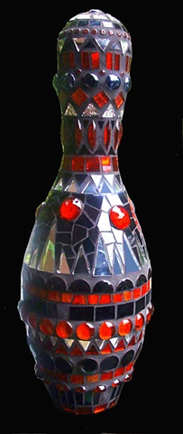 Glass Mosaic Bowling Pin