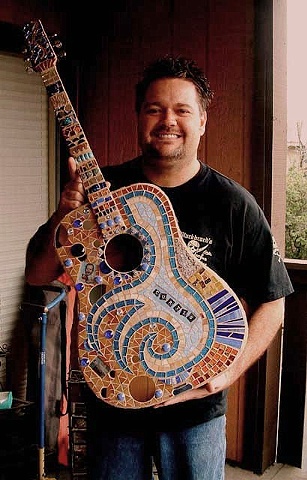 Glass Mosaic Guitar