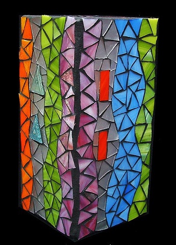 Back view of the stained glass lamp