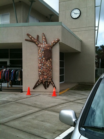Tree of Life Trunk before the mosaic installation