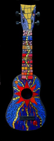 Glass, Tile, Millefiori, Smalti, Mosaic Ukulele