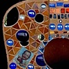 Baby Picture Close-up on Glass Mosaic Guitar