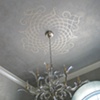 Ceiling design on metallic glaze