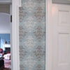Stencil in center hall foyer