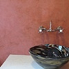 Venetian plaster in powder room