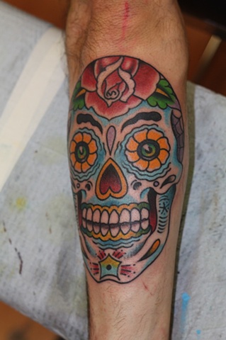 sugar skull tattoo