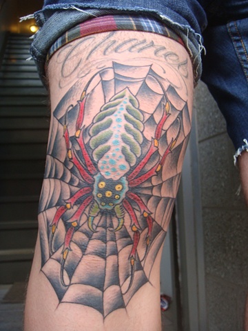 Spider Knee Tattoo