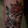 skull/rose