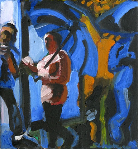 Umbrella, ochre, rain