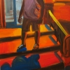 standing man on stoops