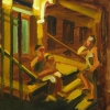 figures at night