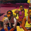Night - Kids on steps- small version