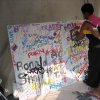 girls add words on Day 1 of ArtScape
