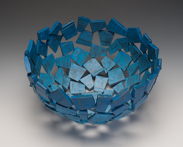 Cerulean sky Wabi Sabi bowl